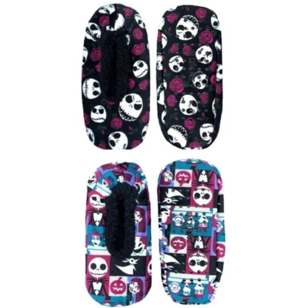 NWT 2 Pack Disney Nightmare Before Christmas Slippers 0585-G
